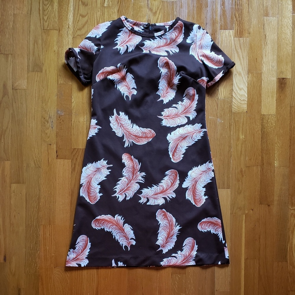 Vtg 1960's Feather Dress - Size 12